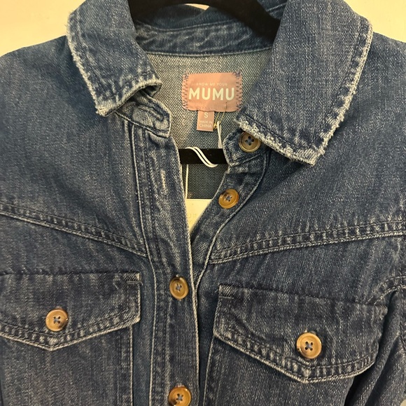 NWT Show Me Your Mumu Denim Belted Dress Size Small - Picture 3 of 8